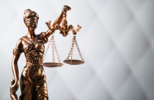 Blind Lady of Justice with Scales